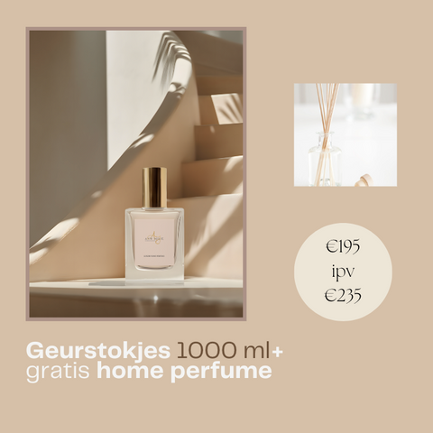 Annjolie luxury geurstokjes 1000ml + GRATIS flesje home perfume