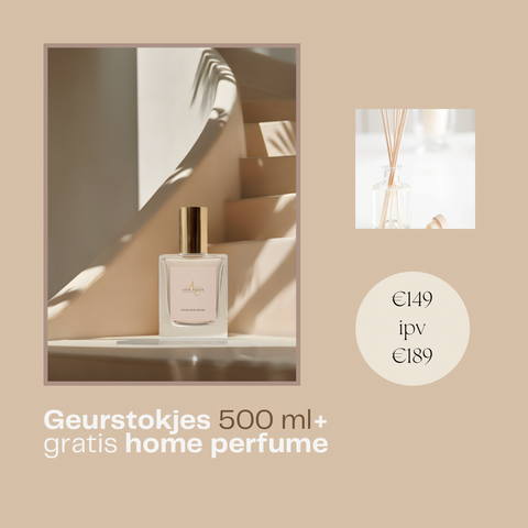 AnnJolie Luxury geurstokjes 500ml + GRATIS flesje home perfume
